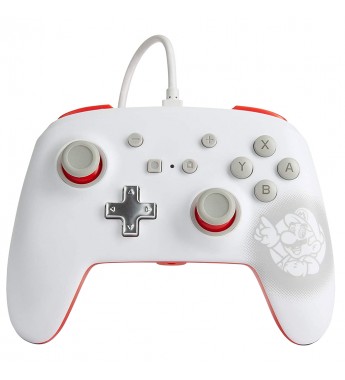 Control para Nintendo Switch Super Mario 1518385-01 con Cable de 3 Metros - Blanco/Rojo