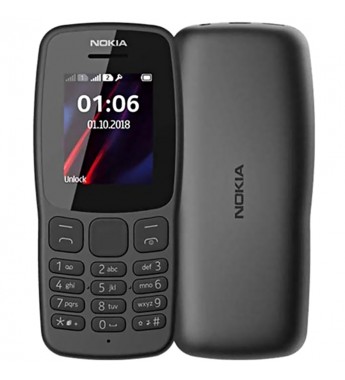 Celular Nokia 106 TA-1190 de 1.8" SS 4MB 850/1900 - Gris