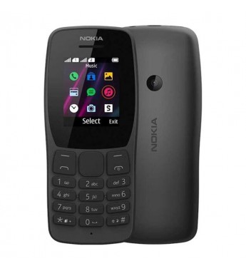 Celular Nokia 110 NK006 DS con pantalla de 1.8 Quadri-Band Anatel - Negro (GAR. BR)