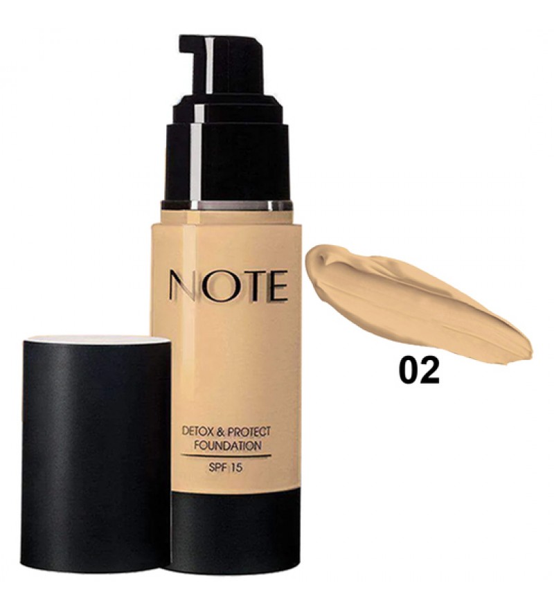 Base Note Detox & Protect Foundation 02 Natural Beige - 35 mL