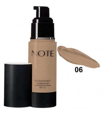 Base Note Detox & Protect Foundation 06 Dark Honey - 35 mL