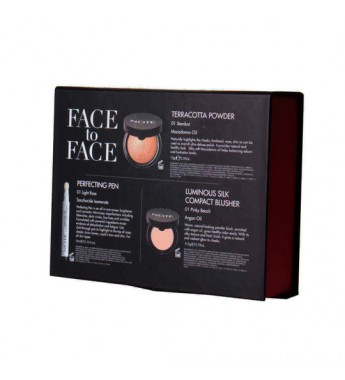 Note Kit Face To Face 3 Piezas - Terracotta Powder/Luminous Silk Compact Blusher/Perfecting Pen 