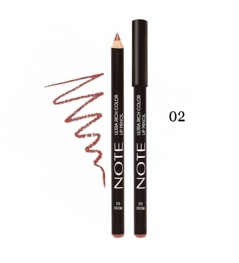 Lápiz Labial Note Ultra Rich Color Lip Pencil - 02 Rose 1.1g