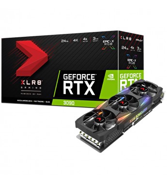 Placa de Vídeo PNY XLR8 Gaming UPRISING EPIC-X RGB GeForce RTX 3090 con 24GB GDDR6X/Boost 1695MHz/DisplayPort/HDMI 2.1