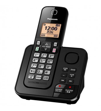 Teléfono Panasonic KX-TGC360LCB 1.6"/RJ11/Pila AAA - Negro