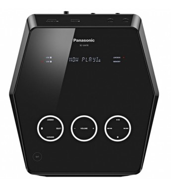 Minicomponente Panasonic SC-UA70PU-K de 1700W/Bluetooth/Karaoke/Jukebox/Bivolt - Negro