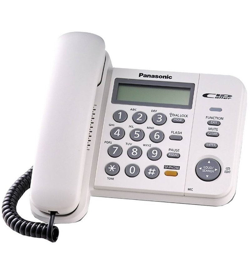 Teléfono Panasonic KX-TS580LX con Identificador de Llamadas - Blanco