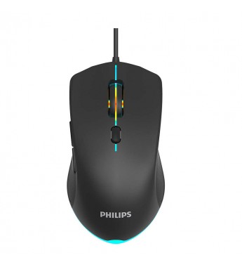 Mouse Gaming Philips SPK9404 con 6 botones / 2400de DPI ajustable - Negro 
