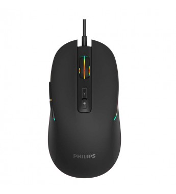 Mouse Gaming Philips SPK9414 con 7 botones / 3600 de DPI ajustable - Negro 
