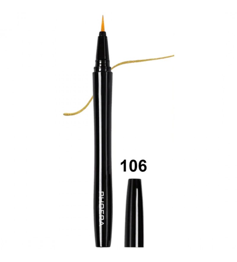 Delineador Phoera Waterproof Liquid Eyeliner 106 Dazzle Golden - 0.8mL