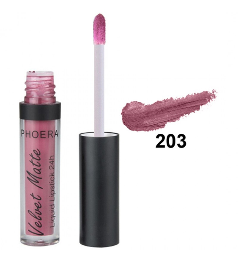 Brillo Labial Phoera Velvet Matte Liquid Lipstick 203 Androgyny - 2.5mL