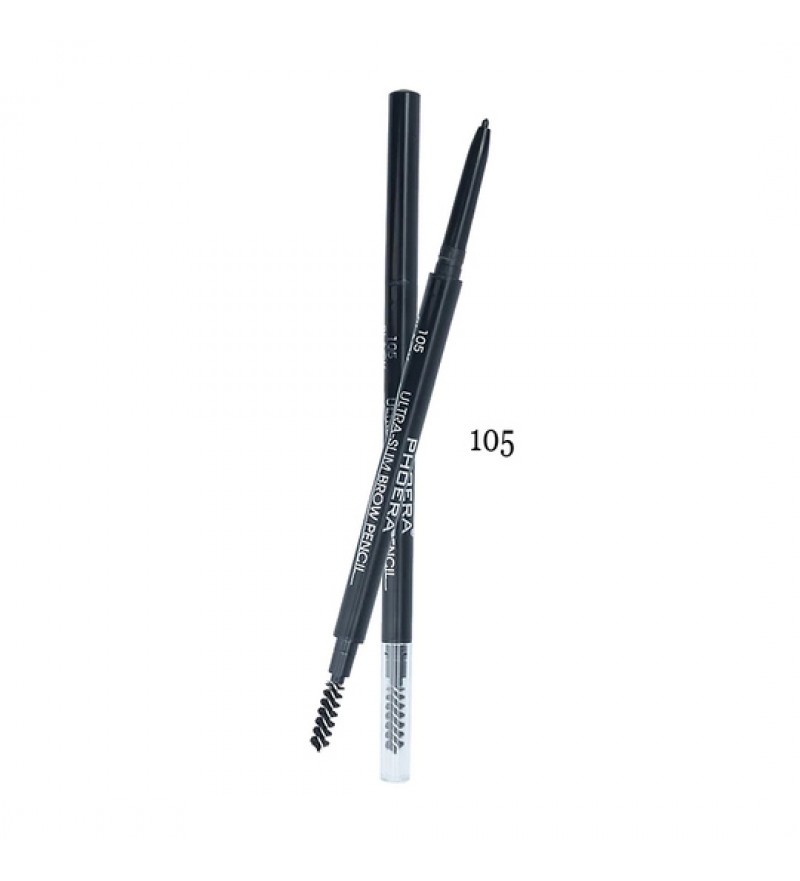 Lápiz De Cejas Phoera Ultra-slim Brow Pencil 105 Black - 0.08 g