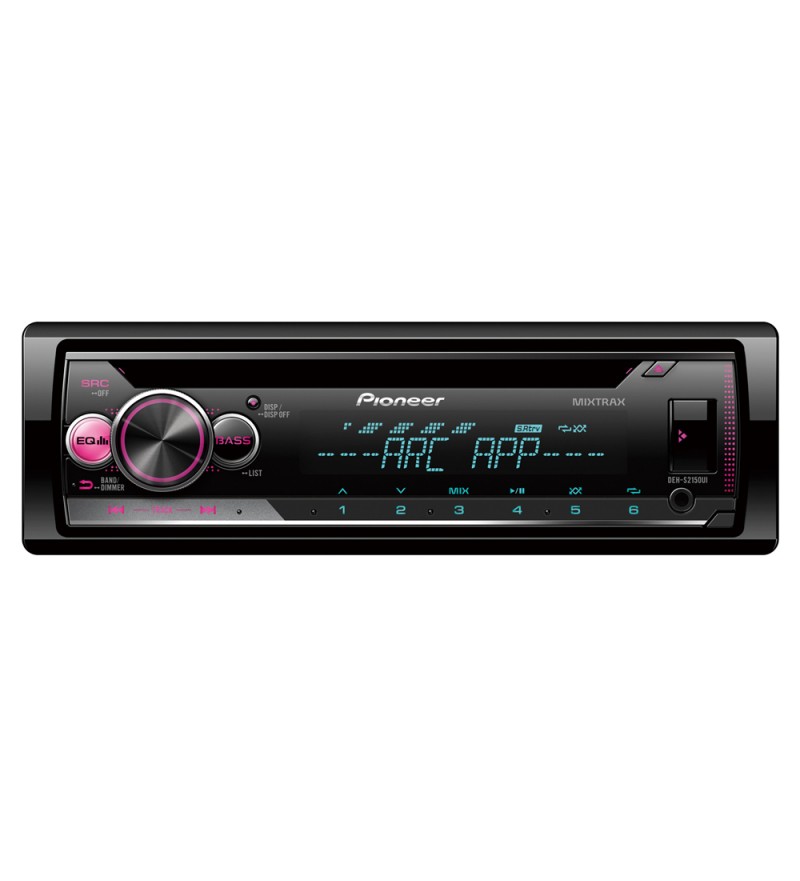 Reproductor de CD Automotriz Pioneer DEH-S215UI con USB/Ecualizador de 5 bandas/Spotify iOS - Negro