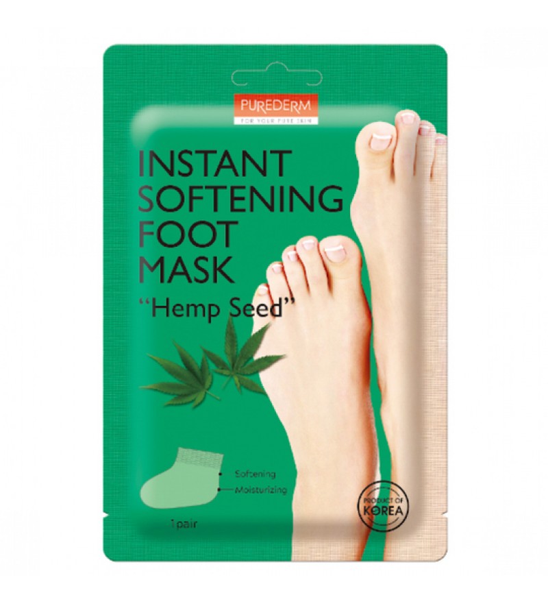 Máscarilla Termica Purederm de Pies Instant Softening Foot Mask ADS 736 “Hemp Seed” (1 Par)