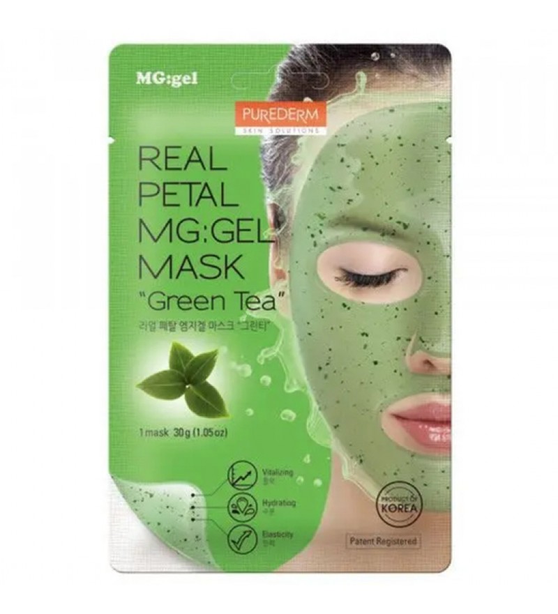 Mascara de Gel Purederm Real Petal Mg;Gel Mask “Green Tea” ADS 748 - (1 Mask)