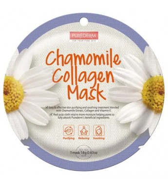 Mascara Purederm de Colágeno de Manzanilla Chamomile Collagen Mask ADS 804