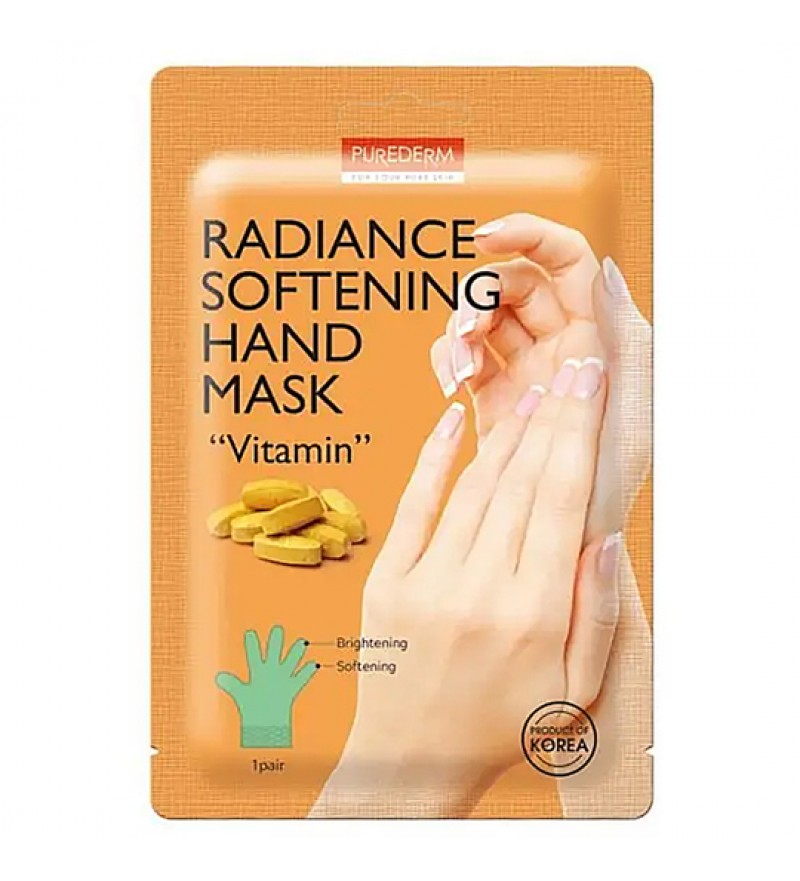 Máscara de Manos Purederm Radiance Softening Hand Mask ADS 734 “Vitamin” (1 Par)