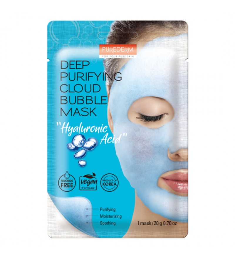 Máscara de Burbujas Purederm Deep Purifying Cloud Bubble Mask ADS 791 “Hyaluronic Acid” 