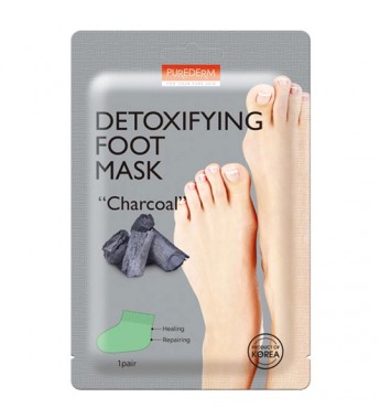 Máscarilla Termica Purederm de Pies Detoxifying Foot Mask ADS 735 “Charcoal” (1 Par)