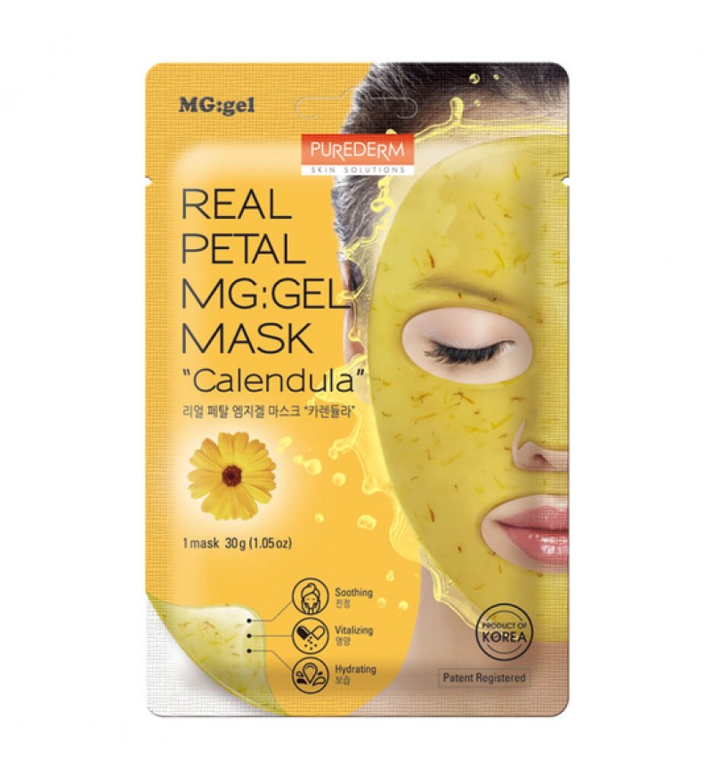 Mascara de Gel Purederm Real Petal Mg;Gel Mask “Calendula” ADS 750 - (1 Mask)