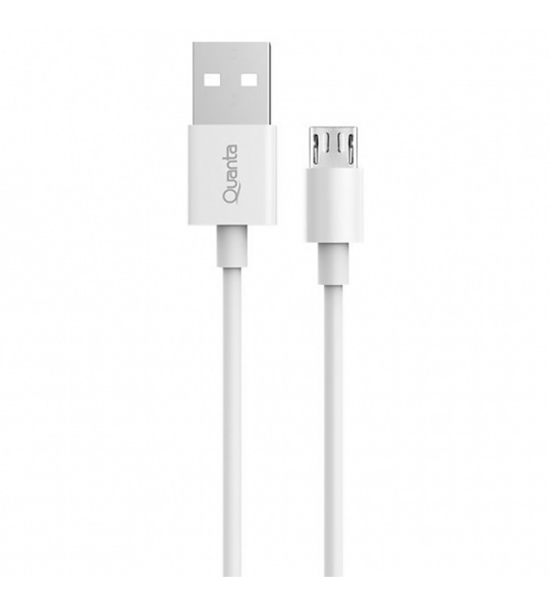Cable Quanta Essentials QTCMU20 USB a MicroUSB (1 metro) - Blanco