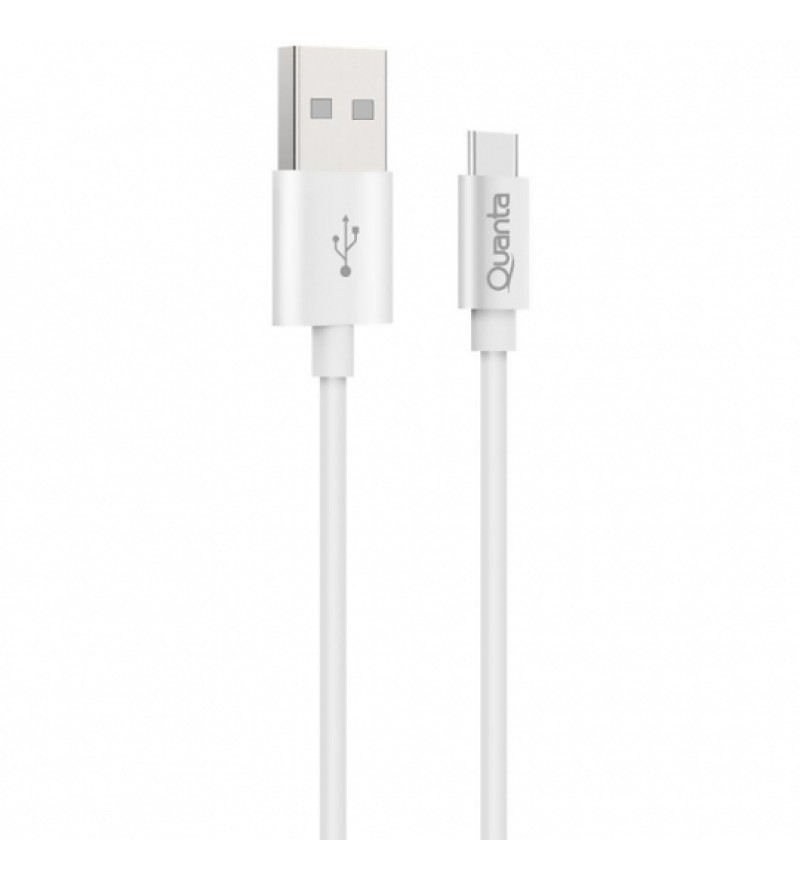 Cable Quanta Super Fast Charge QTCTF70 USB a USB Tipo-C 5A (1 metro) - Blanco
