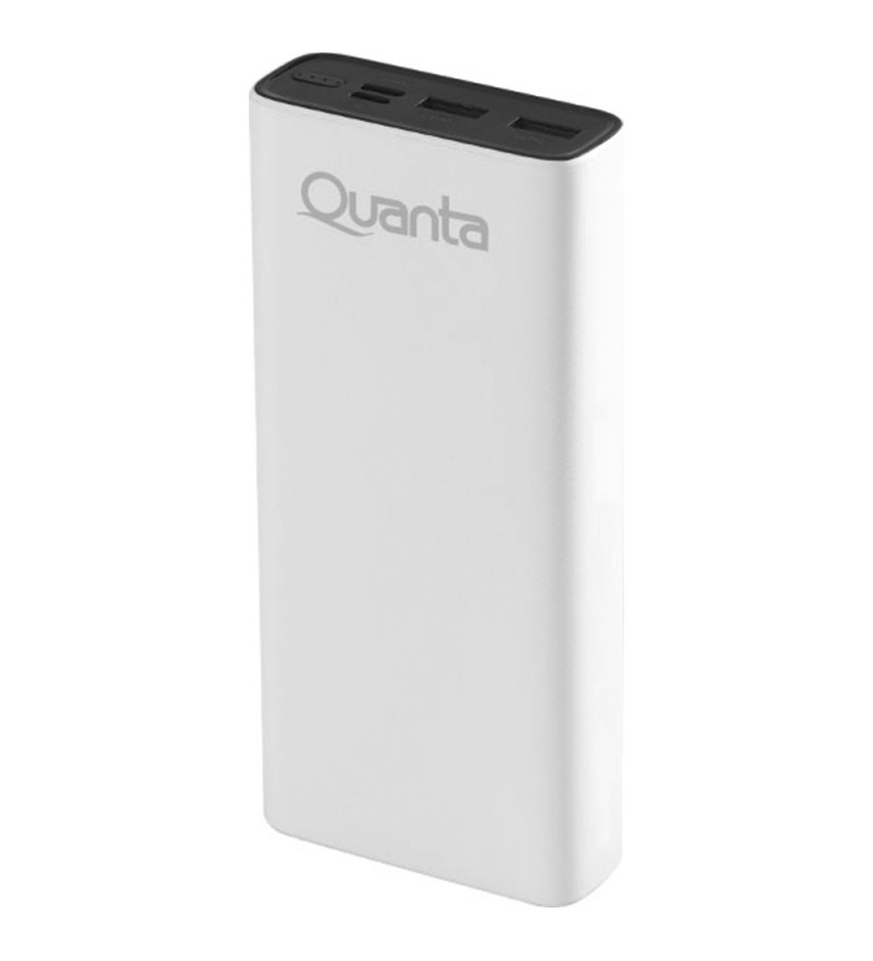 Cargador Portátil Quanta QTCP20 con 2 Entradas USB/20000mAh - Blanco