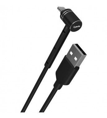 Cable Quanta QTCUL90 USB a Lightning 90º (1 metro) - Negro