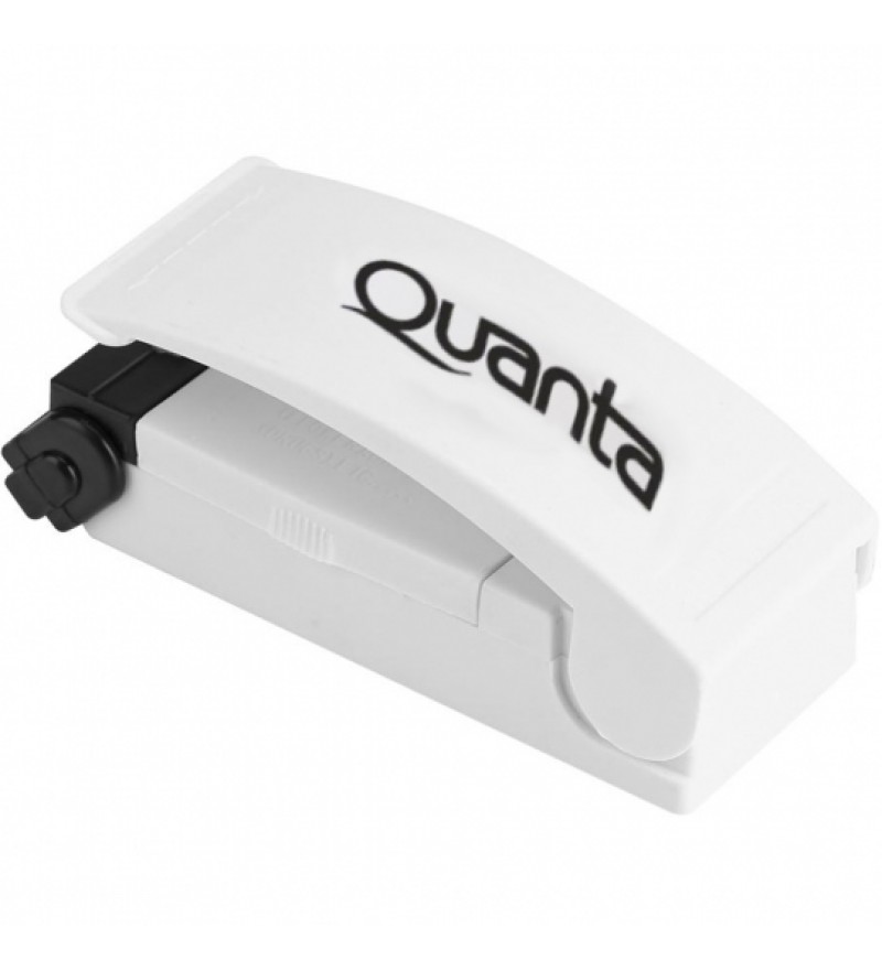 Mini Sellador de Embalajes Quanta QTMSE10 a Pila AA - Blanco/Negro