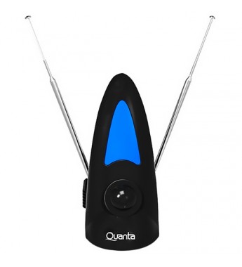 Antena para TV Quanta QTANT0250 con Señal VHF-UHF para HDTV - Negro