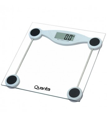 Balanza de Peso Corporal Quanta QTBL08 hasta 180 kg - Transparente/Blanco