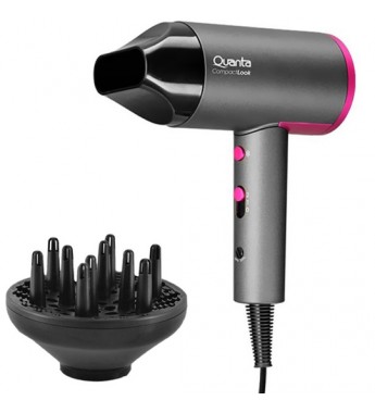 Secador de Cabello Quanta QTSCP20 con 2200W/220V - Gris/Rosa