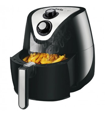 Freidora Eléctrica Airfryer Quanta QTAF400 con 1500W/3.2L/220V - Negro/Plata