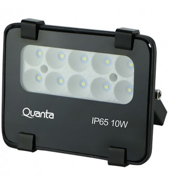 Reflector LED Quanta QTRL10 10W/800 Lm/Bivolt - Negro