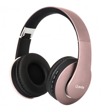 Auriculares Inalámbricos Quanta QTFOB85 con Bluetooth/Micrófono - Rosa