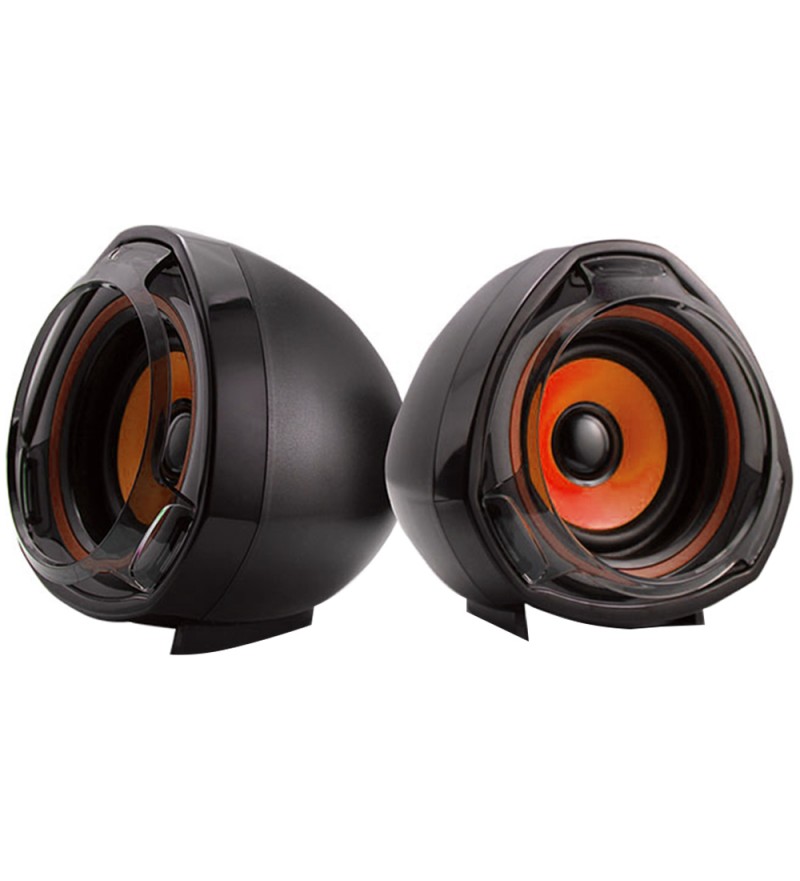 Speaker Quanta QTMSR10 5W/USB/Jack 3.5 mm - Negro/Naranja