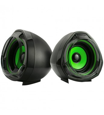 Speaker Quanta QTMSR10 5W/USB/Jack 3.5 mm - Negro/Verde