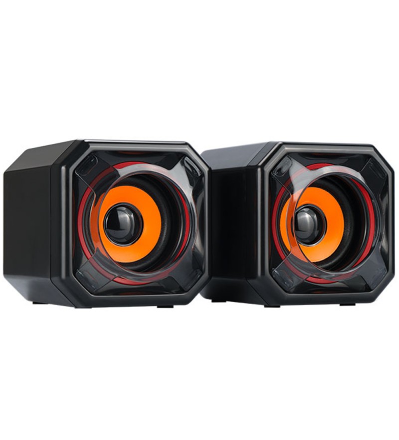 Speaker Quanta QTSMQ15 5W/USB/Jack 3.5 mm - Negro/Naranja