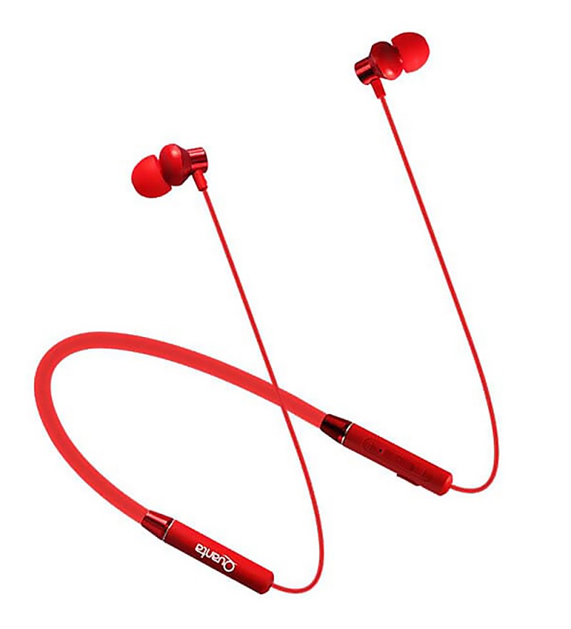 Auriculares Inalámbricos Quanta QTFB20 con Bluetooth/Micrófono - Rojo