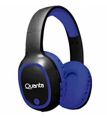 Auricular Quanta Bluetooth QTFOB75 con Micrófono/Driver de 40mm - Negro/Azul