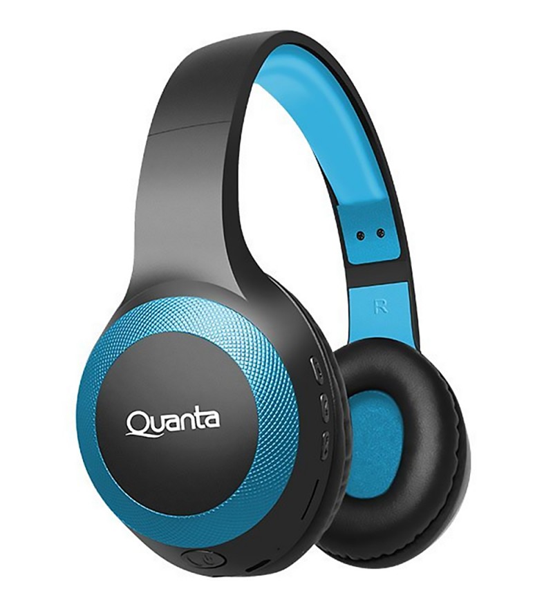 Auriculares Inalámbricos Quanta QTFOB80 con Bluetooth/Micrófono - Negro/Azul