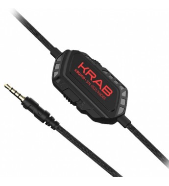 Headset Gaming Quanta KRAB Spider KBGH10 Micrófono Retráctil/40mm - Negro/Rojo