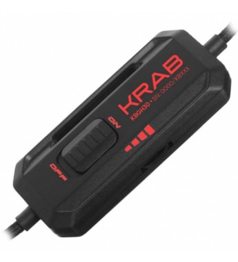 Headset Gaming Quanta KRAB Hammer KBGH30 Micrófono Retráctil/50mm - Negro/Rojo