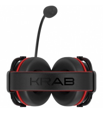 Headset Gaming Quanta KRAB Bloodstone KBGH50 Micrófono Removible/53mm - Negro/Rojo