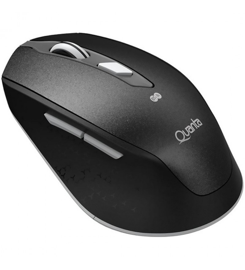 Mouse Inalámbrico Quanta QTMSBT50 hasta 1600DPI/Bluetooth/USB - Negro