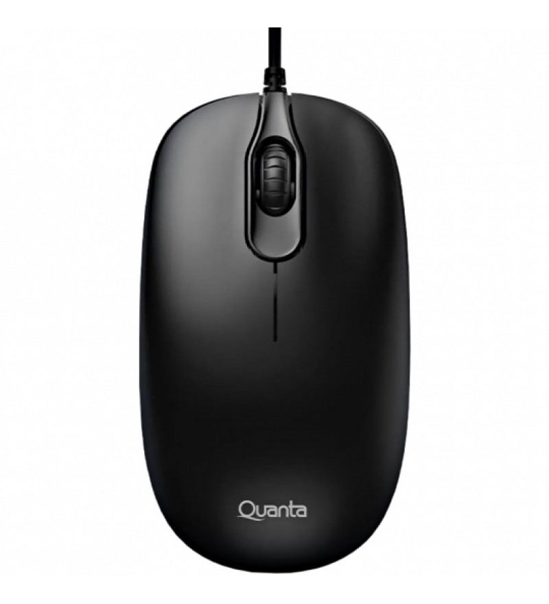 Mouse Óptico Quanta QTMO10 con 1200DPI/USB - Negro 