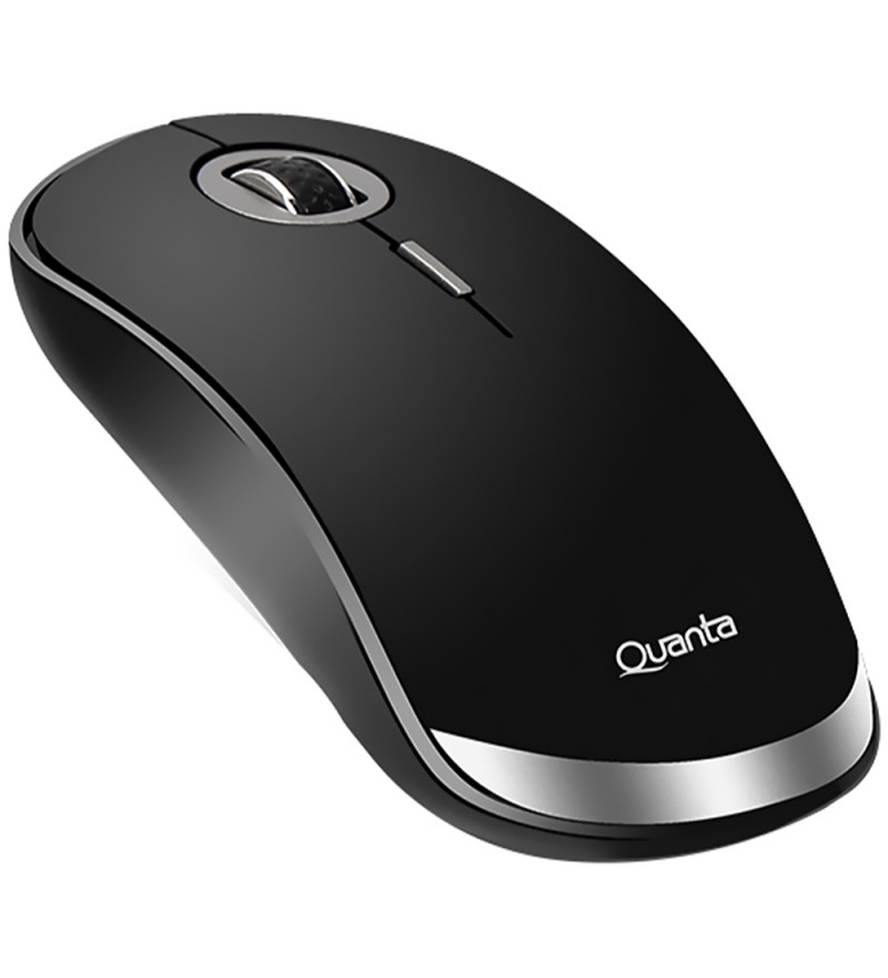 Mouse Óptico Inalámbrico Quanta QTMS20 de 800/1200/1600 DPI - Negro