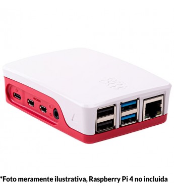 Case para Raspberry Pi 4 - Rojo/Blanco