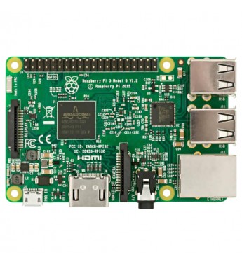 Placa Base Raspberry Pi 3 Model B 182-8032 con Broadcom BCM2837/1GB RAM