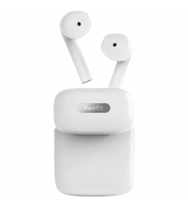 Auriculares Inalámbricos Realfit GoPods E3 RT01 con Bluetooth/Micrófono - White